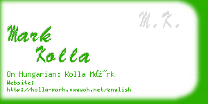 mark kolla business card